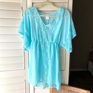 Blue Lace Swim Coverup